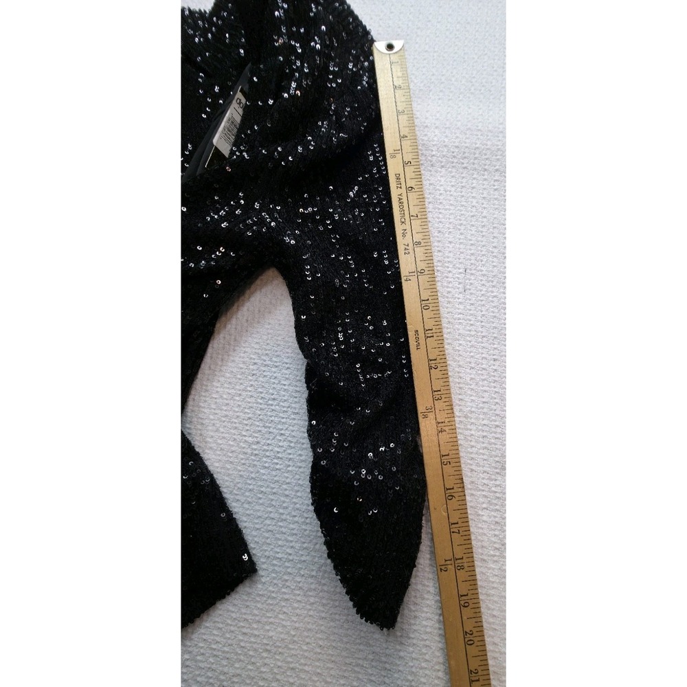 Dolcessa Swimwear Sequin Blazer Jacket Womens M Black NWT $295 One Button - Picture 7 of 10